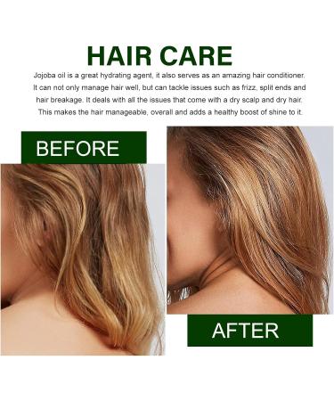Jojoba Oil 60ML - 100% Pure Natural Hair Growth Oil Improve for Dry Damaged Skin and Hair 100% Pure Natural Colorless Odorless Jojoba Oil Cold Pressed Unrefined - Buy Online on GoSupps.com