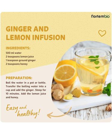 Nortembio 100g Biological Ginger Powder | 100% Natural Vegan Gluten-Free - Perfect for Infusions! - Buy Online on GoSupps.com