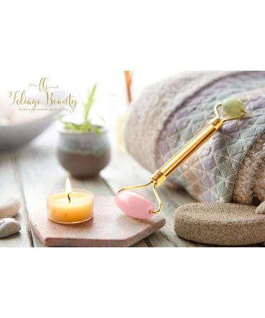 Jade Rose Quartz Roller Kit | 3 Changeable Heads Facial Roller for Glowing Skin - Shop Internationally - Buy Online on GoSupps.com