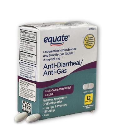 FUSION SHOP STORE Smart choices meaningful life! Anti Diarrheal Tablets- with Loperamide 2mg & Simethicone 125mg 12 Count (Pack of 1)