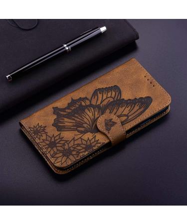 Miagon Wallet Case for Huawei Y6 2019 Flip PU Leather Case with Card Slots and Stand Feature Retro Butterfly Design Protective Cover Brown Huawei Y6 2019 Brown - Buy Online on GoSupps.com