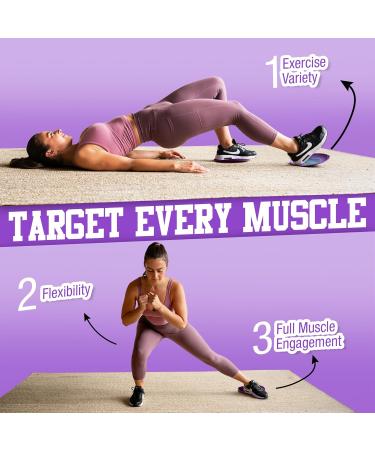 GLIDING Discs for Full Body Workout - Exercise Sliders for Carpet & Hardwood | Authentic Workout Sliders with 4 Streaming Video Workouts - Multi-Color - Buy Online on GoSupps.com
