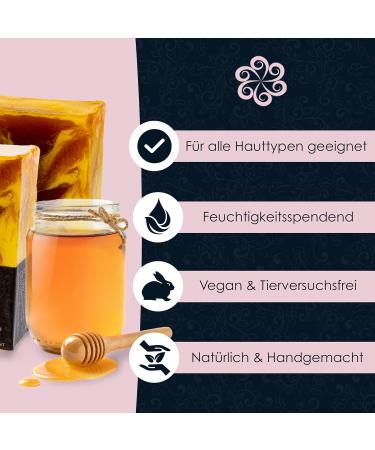 Premium Panu Honey Soap - Vegan All Skin Types - Natural Solid Shower Gel & Shampoo - 110g - Buy Online on GoSupps.com