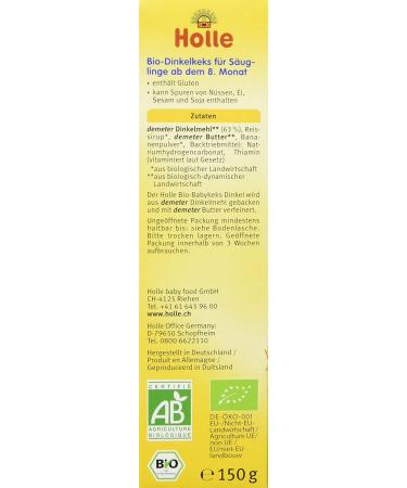 Buy Holle Organic Baby Biscuits Spelt - Pack of 3 (450g) | Healthy Snacks for Babies | International Shipping Available - Buy Online on GoSupps.com