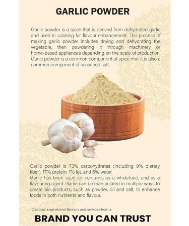 Garlic Powder (500g / 17.63oz) l Ground Garlic l Ground from Whole Dried Garlic l 100% Natural l No Additives l No Preservatives | Non GMO | Gluten Free | Authentic | Zip Sealed bag Packaging - Buy Online on GoSupps.com