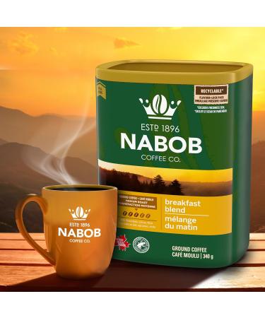 Nabob Medium Roast Breakfast Blend Ground Coffee 340g Canister - Buy Online on GoSupps.com