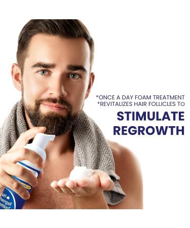 5% Minoxidil Foam Hair Growth Serum - Men & Women - 2 Month Supply - Promotes Regrowth & Thickens Hair - Buy Online on GoSupps.com
