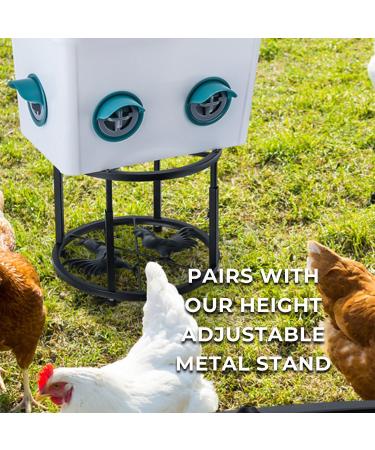 Whimsii Automatic Chicken Food Dispenser - No Waste 6 Connections + Hole Saw for Poultry Ducks Geese & Quail - Buy Online on GoSupps.com