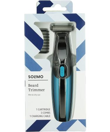 Solimo Rechargeable Beard Trimmer - 1 Blade 3 Combs & Charging Cable | International Shipping Available - Buy Online on GoSupps.com