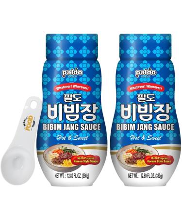 Paldo Bibimjang Signature Original 380g - Pack of 2 with World Food Shop Scoop - Korean Hot and Sweet Sauce Multipack Versatile Condiment