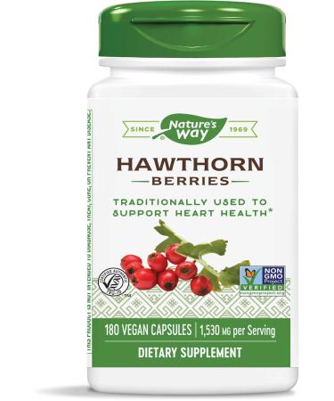 Nature's Way Hawthorn Berries 1530 mg 180 Vegan Capsules - Buy Online on GoSupps.com
