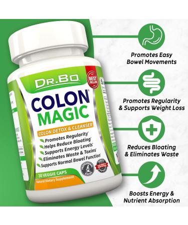 Colon Cleanse Detox Capsules for Intestinal Bloating & Digestive Cleansing - Constipation Relief Supplement for Gut Health - Herbal Flush - Buy Online on GoSupps.com