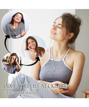Moguri Stainless Steel Mindful Breathing Necklace - Fear Relief Tool for Stress Panic Attack and Meditation Support | Silver - Buy Online on GoSupps.com