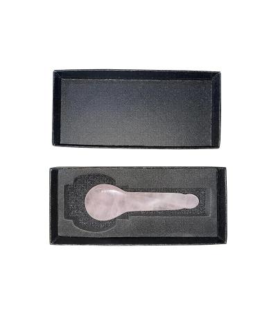Rose Quartz Spoon Roller Gua Sha Set | Facial Lifting Tool and Massage Kit - Buy Online on GoSupps.com