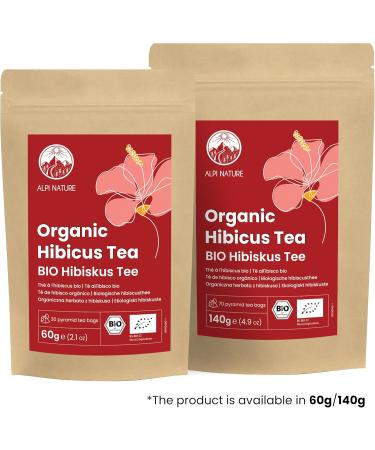  Alpi Nature Alpi Nature Organic Hibiscus Tea 70 Pyramid Tea Bags 140g (1 Pack x 70 Bags of 2g) Dried Hibiscus Flower - Buy Online on GoSupps.com