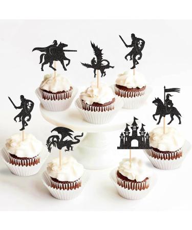 24 Pieces Dragon Theme Cupcake Toppers - Mythical Cake Decorations for Weddings Birthdays & Parties - Buy Online on GoSupps.com
