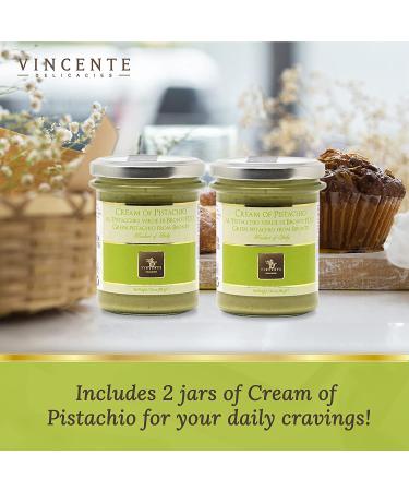 Vincente Delicacies Pistachio Paste - Ideal for Bread, Pastry, Ice Cream & Dessert - 7.05oz (2-Pack) - Buy Online on GoSupps.com