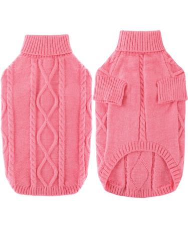 Buy Cozy Pink Dog Sweater Vest - Knit Wool Winter Coat for Small to Medium Dogs | XL Size Available - Buy Online on GoSupps.com