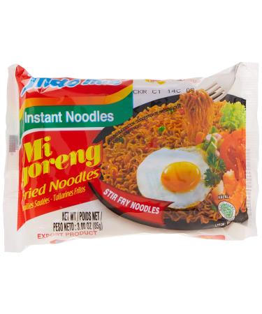Indomie Mi Goreng Instant Stir Fry Noodles, Halal Certified, Original Flavor (Pack of 30) 3 Ounce (Pack of 30)