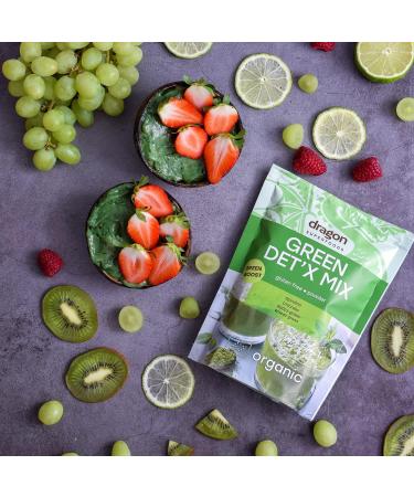  Dragon Superfoods Dragon Superfoods Green Det'x Spirulina Chlorella Barley Grass & Wheat Grass Blend 100% Organic Gluten Free & Vegan - 200g - Buy Online on GoSupps.com