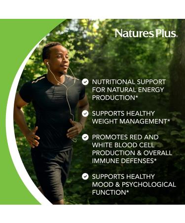 NaturesPlus Vitamin B12 (Methylcobalamin) 500mcg - 90 Vegetarian Tablets | High Potency Red Blood Cell Support & Energy Booster - Gluten-Free - Buy Online on GoSupps.com