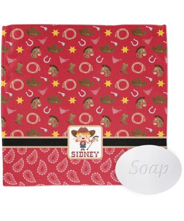 YouCustomizeIt Personalized Red Western Washcloth