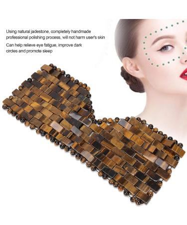 Natural Jadestone Eye Mask - Tiger Eye Mini Massager for Soothing Eye Circle Relaxation and Care - Buy Online on GoSupps.com
