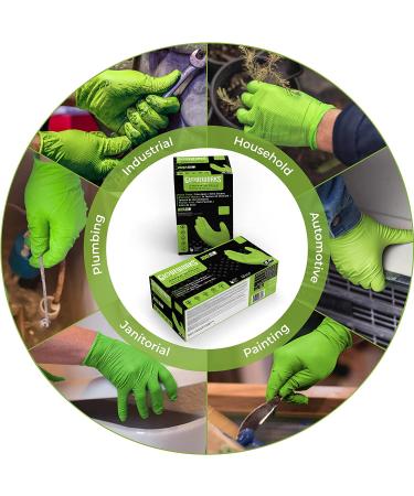 GLOVEWORKS HD Green Nitrile Industrial Disposable Gloves - 8 Mil, Latex-Free, Large, 100 Pack - Buy Online on GoSupps.com