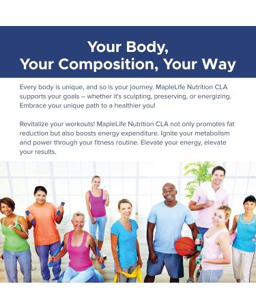 MapleLife Nutrition CLA Conjugated Linoleic Acid 1000 mg Promote Reduction of Body Fat Improve Muscle-to-Fat Ratio - Weight Management Metabolism Support Body Composition Antioxidant Maintain Overall Health 90 Softgels - Buy Online on GoSupps.com