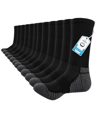 Tunstc sneaker socks men 43-46 39-42 47-50 35-38 cotton running socks breathable long warm warm slipproof sports socks 6 pair 43-46 black-cl01