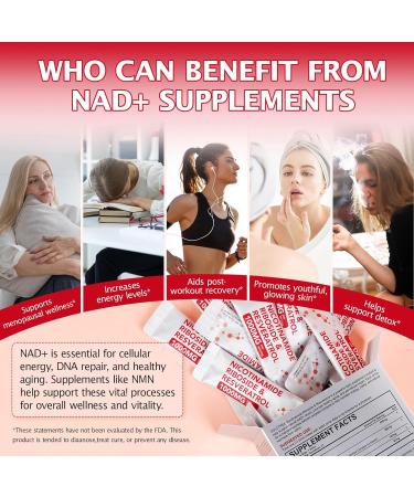 ISUNRISE NAD+ Supplement NAD 1000mg Liquid Packets Nicotinamide Riboside & Resveratrol with PQQ Boosts Cellular Energy Repair Healthy Aging 21 Packs - Buy Online on GoSupps.com