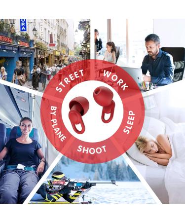 Silicone Ear Plugs for Sleep - 16 Ear Tips, 2 Travel Boxes - 33dB Noise Cancelling - Buy Online on GoSupps.com