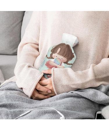 Cute Little Girl Hot Water Bottle with Plush Cover | Hand Warmer for Adults & Children - 26.5x15.3cm - Buy Online on GoSupps.com