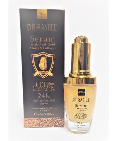 Dr Rashel 24K Gold Atoms & Collagen Youthful Face Serum | Anti - Aging Moisturizes and Hydrates The Skin Size 1.34 Oz - Buy Online on GoSupps.com