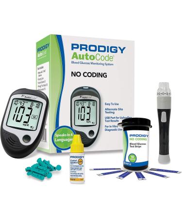 Prodigy AutoCode Talking Meter Kit - Accurate Blood Glucose Monitoring - Buy Online on GoSupps.com