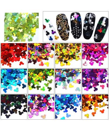 Bonnie-Sam Laser Nail Art Glitter Sequins - 12 Boxes of Butterfly, Star, Moon, Heart, and Flower Designs for Nail, Face, Eyes, and Body Decor - Holiday Collection - Buy Online on GoSupps.com