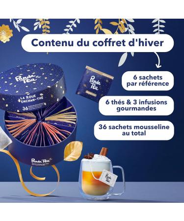 Panda Tea | Winter Selection Gift Set | Assortment of 6 Organic Teas & Infusions 100% Organic | 36 Bags Muslin Tea Infusions - Buy Online on GoSupps.com