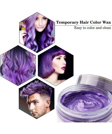 Bituforu Wax Temporary Blue Purple 4 23 Ounces Hair Dye for Party Cosplay & Halloween Blue and purple - Buy Online on GoSupps.com
