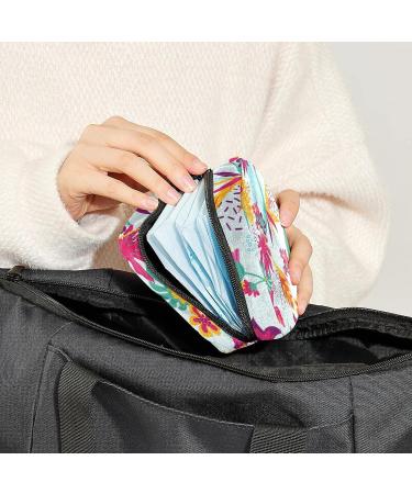 Exotic Floral Sanitary Napkin Storage Bag - Portable Period Pouch for Women and Girls - Multi-colored - Buy Online on GoSupps.com