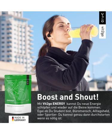  Vit2Go Vit2go ENERGY (10 sachets) Energy Drink powder (124 mg) guarana and taurine is your ideal energy drink for an instant energy boost. - Buy Online on GoSupps.com