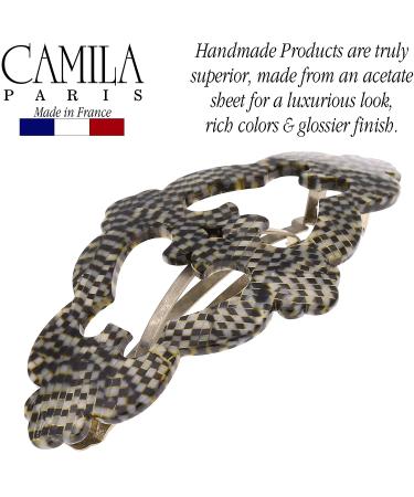 Camila Paris V107 3.5 Inches French Hair Barrettes Clips - Handmade Strong Hold Grip for Women, No Slip & Durable Styling Accessories - Made in France - Buy Online on GoSupps.com