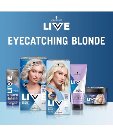 Live Schwarzkopf LIVE Powder Bleach Bold Blonde Permanent Hair Dye Lifts Up to 9 Levels Plex Technology 00P 157.0 gram (Pack of 3) - Buy Online on GoSupps.com