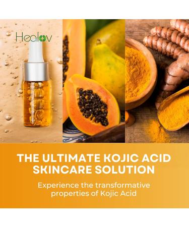 Kojic Acid Skincare Set - Brightening Soap Exfoliating Scrub Face Cream & Serum for Hyperpigmentation & Dark Spot Correction with Turmeric & Papaya - International Shipping Available - Buy Online on GoSupps.com