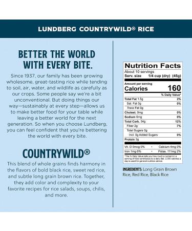 Countrywild Rice Blend by Lundberg 16oz - Non-GMO, Gluten-Free, Vegan, Whole Grain - Buy Online on GoSupps.com