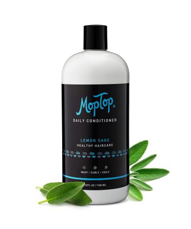 MopTop Salon Daily Conditioner  All Hair Types - Dry  Thick  Wavy  Curly & Kinky-Coily  Color Treated & Natural Hair  Made w/Aloe & Honey  Reduce Frizz  Smooth Silky Hair  32oz 32 Fl Oz (Pack of 1)