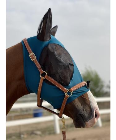 TGW Riding Horse Fly Mask - Super Comfort & Elasticity with Ears | Medium Dark Green - Buy Online on GoSupps.com