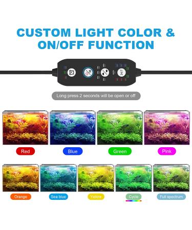 SEAOURA 24/7 Mode LED Aquarium Light | Full Spectrum Fish Tank Light with Timer & Auto On/Off | 42W for 48-54 inch Tank | 7 Colors, Adjustable Brightness, 3 Modes | Freshwater Plant Growth - Buy Online on GoSupps.com