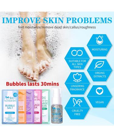 nbc BeautiLab Pedicure Foot Soak Set - Upgraded 6 in 1 Foot Spa Foot Bath Spa Pedicure Kit Foot Soak for Tired & Dry Cracked Feet Athletes Feet and Calluses (Pacific Waves) Lavender - Buy Online on GoSupps.com