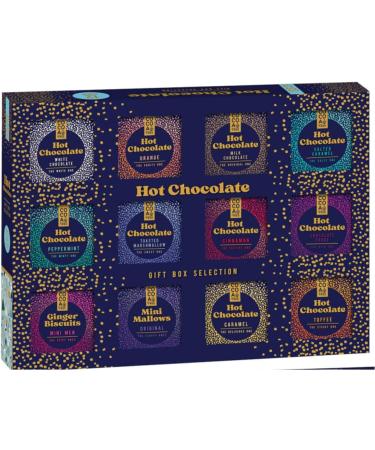 Hot Chocolate Gift Set Limited Edition | 12 Options Collection with Gingerbread & Mini Marshmallows | 10 Boxes | 180g - Buy Online on GoSupps.com