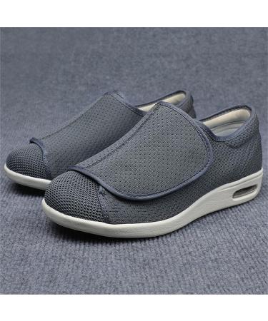 Yytcsjz Breathable Hospital Shoes for Elderly Swollen Feet - Dark Grey, 24cm - Buy Online on GoSupps.com